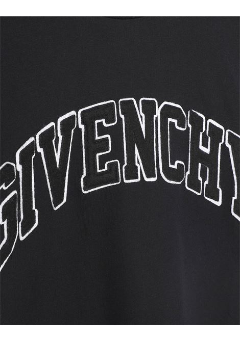 Black T-Shirt With Applied Arch Logo GIVENCHY KIDS | H2546009B