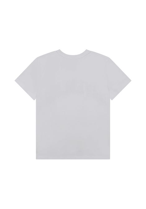 T-Shirt Bianca Con Logo Ad Arco Applicato GIVENCHY KIDS | H2546010P