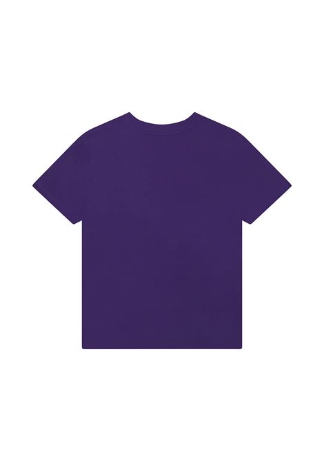 T-Shirt Viola Con Logo Ad Arco Applicato GIVENCHY KIDS | H2546091C
