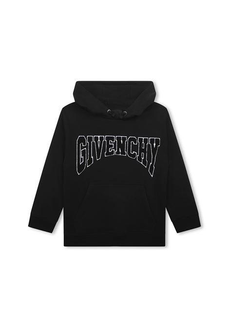 Black Hoodie With Embroidered Logo GIVENCHY KIDS | H2547509B