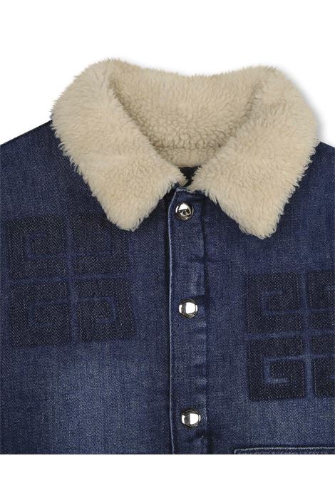 Giacca In Denim Indaco Con Stampa 4G GIVENCHY KIDS | H26136Z02