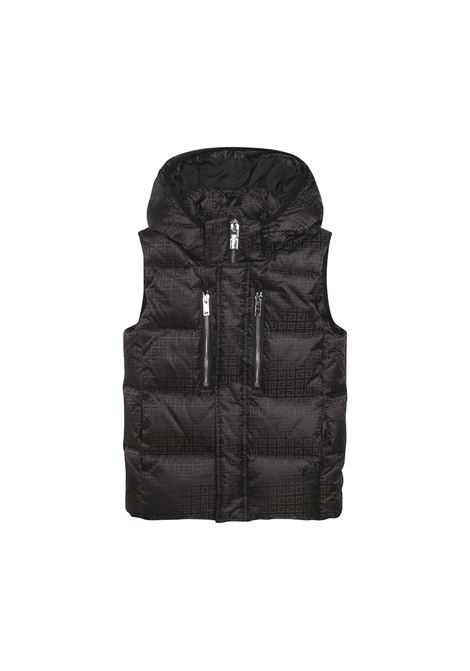 Black Padded Gilet With 4G Pattern GIVENCHY KIDS | H2613909B