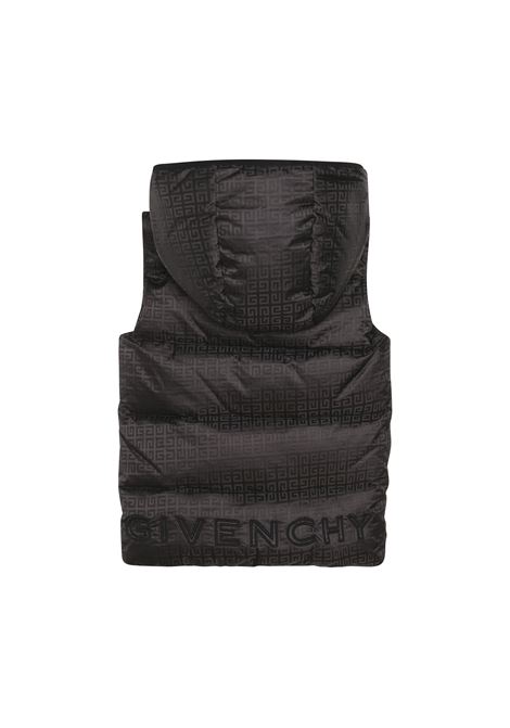 Black Padded Gilet With 4G Pattern GIVENCHY KIDS | H2613909B