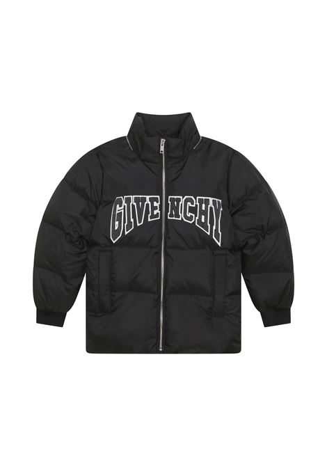 Black Down Jacket With Embroidered Logo GIVENCHY KIDS | H2614009B