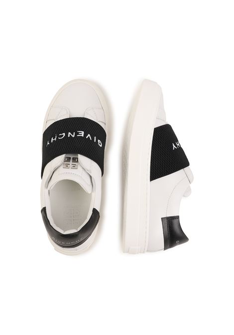 White Urban Street Sneakers With Black Logo Band GIVENCHY KIDS | H2909510P