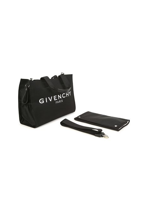 Black Changing Bag With Logo and 4G Pattern GIVENCHY KIDS | H9018709B