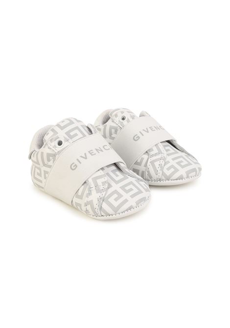 Sneakers Bianche Con Motivo 4G Grigio GIVENCHY KIDS | H99049N00