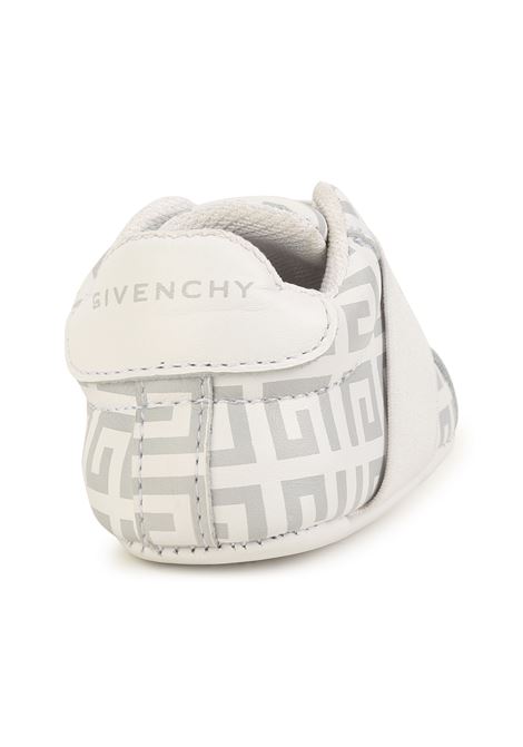 White Sneakers With Grey 4G Pattern GIVENCHY KIDS | H99049N00