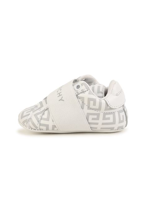 White Sneakers With Grey 4G Pattern GIVENCHY KIDS | H99049N00