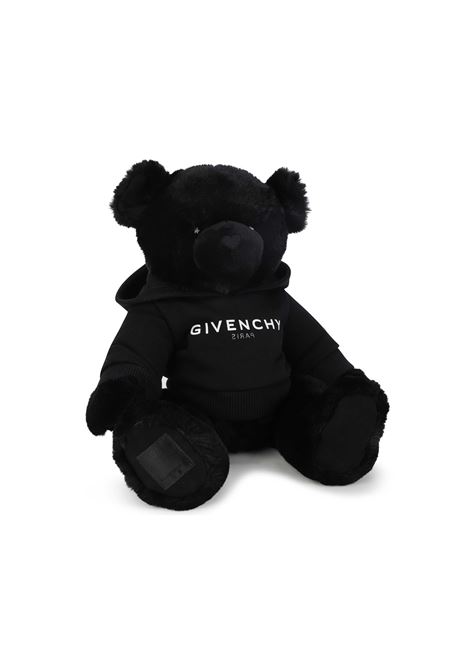 Black Teddy Bear With Black GIVENCHY Hoodie GIVENCHY KIDS | H9K06809B