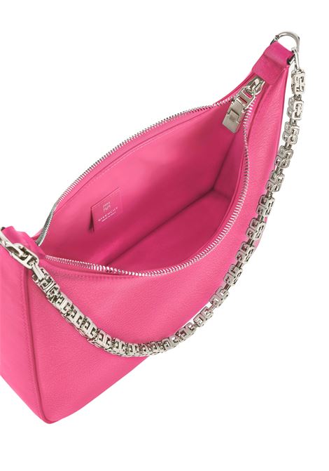 Neon Pink Leather Small Cut Out Moon Bag With Chain GIVENCHY | BB50LGB1LD652