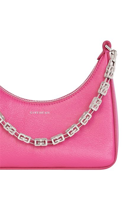 Neon Pink Mini Cut-Out Moon Bag With Chain GIVENCHY | BB50QKB1LD652