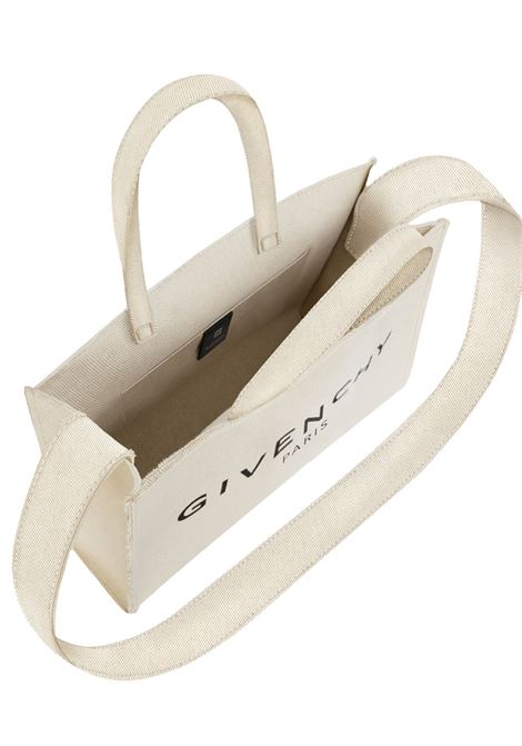 Small G-Tote Bag In Natural Beige Canvas GIVENCHY | BB50UEB1TS257