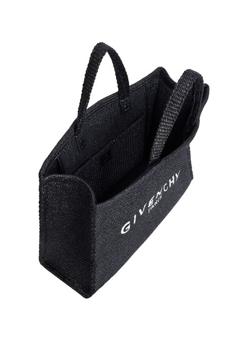 Large G-Tote Bag in Black Raffia GIVENCHY | BB50UMB1SQ001