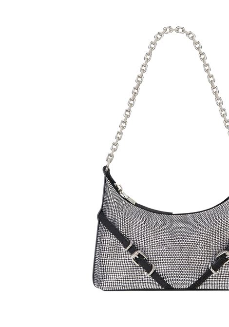 Voyou Party Bag In Black Satin With Rhinestones GIVENCHY | BB50W0B1QC001