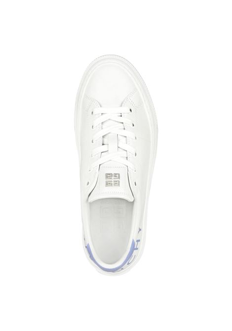 GIVENCHY City Sport Sneakers In White/Lilac Leather GIVENCHY | BE003GE1TQ599