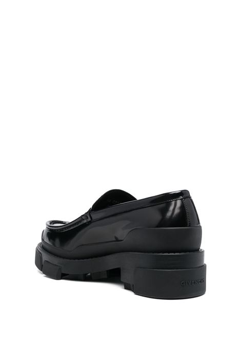 Black Loafers With Golden 4G Logo GIVENCHY | BE201KE1N5001