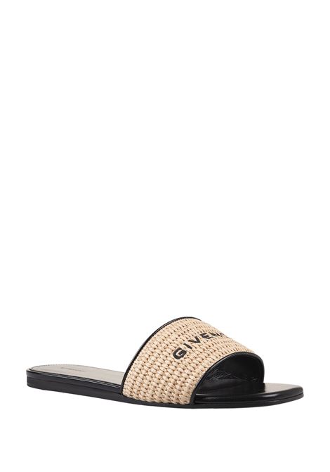 4G Flat Sandals In Natural Raffia GIVENCHY | BE3086E1T5255