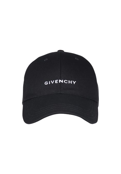 GIVENCHY Baseball Hat In Black Canvas GIVENCHY | BGZ02KG03Y001