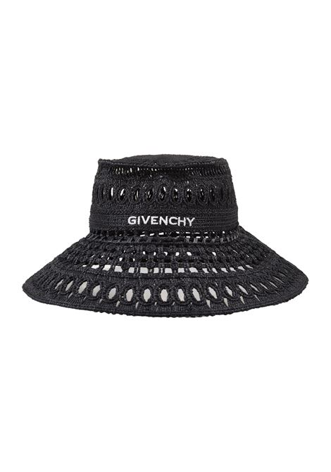 GIVENCHY Bucket Hat In Black Raffia GIVENCHY | BGZ02YG04N001