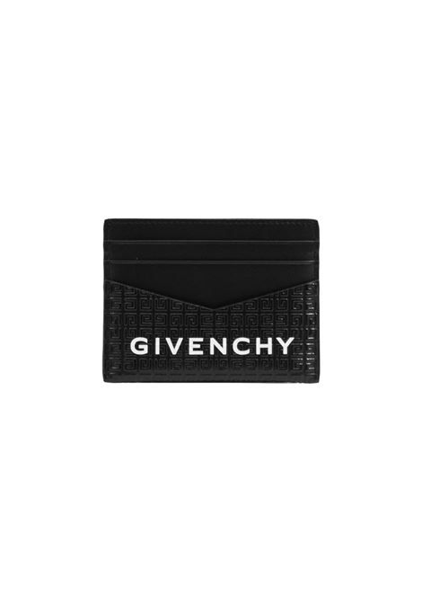 GIVENCHY Micro 4G Leather Card Holder In Black GIVENCHY | BK6099K1LQ001
