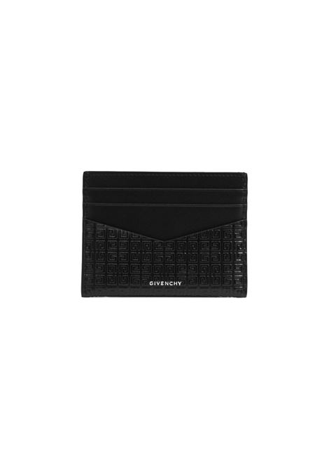 GIVENCHY Micro 4G Leather Card Holder In Black GIVENCHY | BK6099K1LQ001