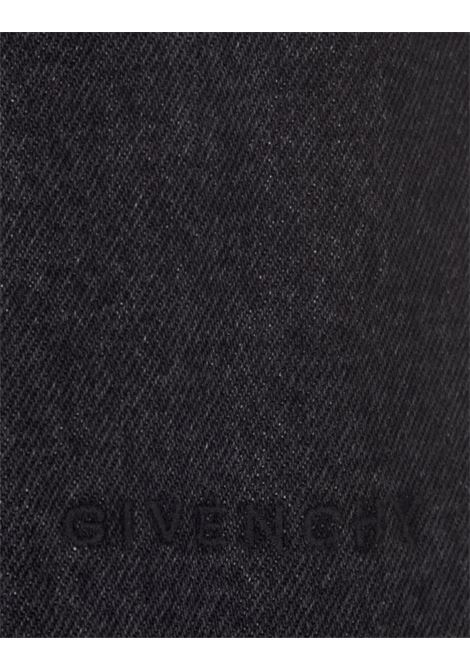 Black Denim Hoodie With Zip GIVENCHY | BM011B5Y6P001