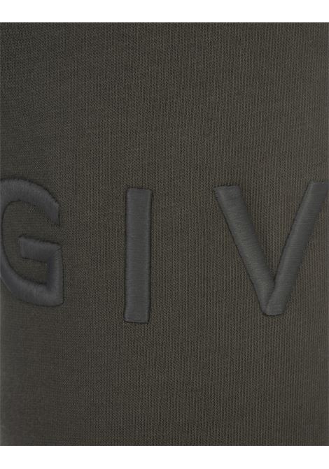 GIVENCHY 4G Slim Joggers In Green-Grey Gauzed Fabric GIVENCHY | BM50WB3Y6U325