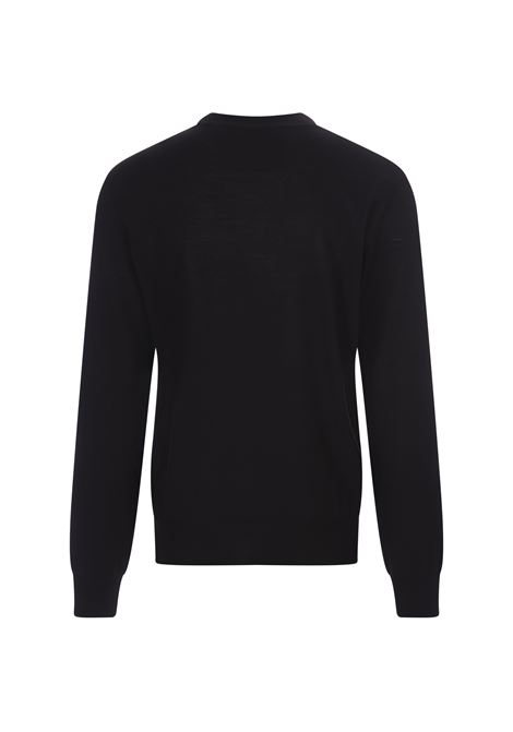 Black Wool Sweater With Inlaid Logo GIVENCHY | BM90N64YER001