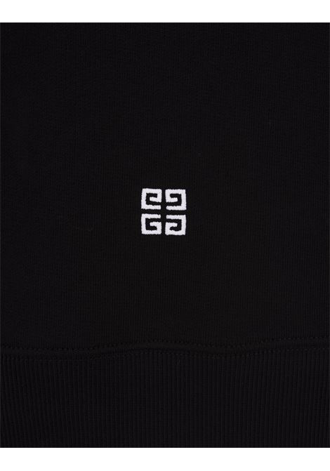 GIVENCHY College Slim Fit Hoodie In Black Gauzed Cotton GIVENCHY | BMJ0HC3Y8Q001