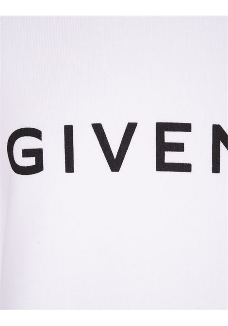 GIVENCHY Archetype Hoodie in White Gauzed Fabric GIVENCHY | BMJ0HC3YAC100