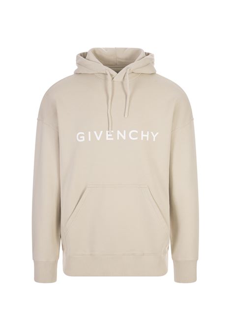 GIVENCHY Archetype Hoodie in Clay Gauzed Fabric GIVENCHY | BMJ0HC3YAC267