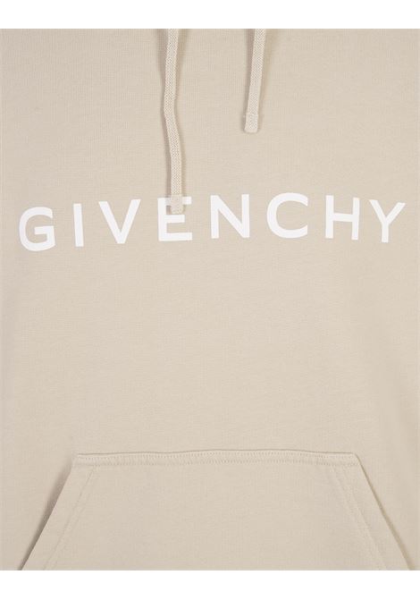 GIVENCHY Archetype Hoodie in Clay Gauzed Fabric GIVENCHY | BMJ0HC3YAC267