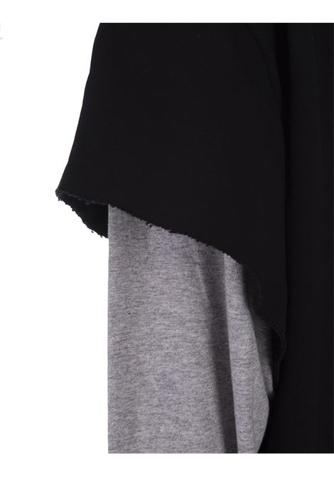 Black and Grey Double Layer Zipped Hoodie GIVENCHY | BMJ0JV3Y9U002