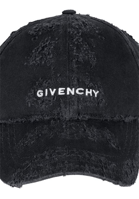 GIVENCHY Embroidered Cap in Black Cotton GIVENCHY | BPZ022P0RY001