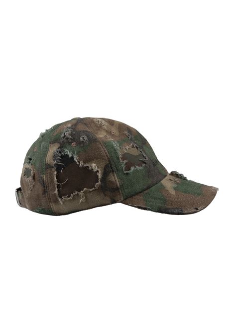 GIVENCHY Destroyed and Stitched Effect Camouflage Denim Baseball Cap GIVENCHY | BPZ022P0TK246