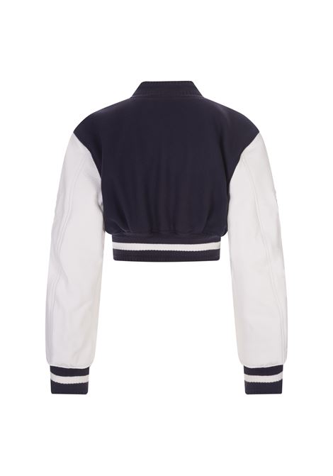 White And Black GIVENCHY 4G Short Bomber In Wool and Leather GIVENCHY | BW00CQ611N411