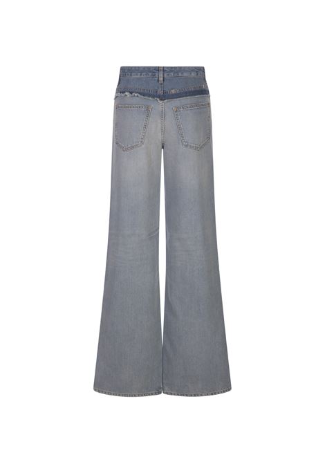Oversized Jeans In Light Blue Melange Denim GIVENCHY | BW50WG50WD451