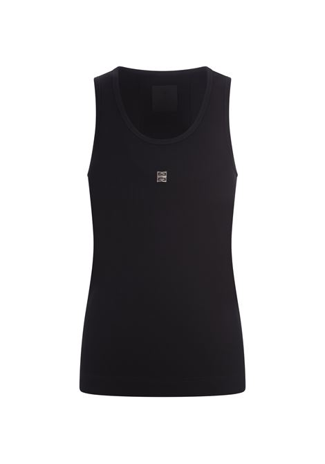 Top Nero Con Placca Logo GIVENCHY | Tops | BW70CH3YHY001