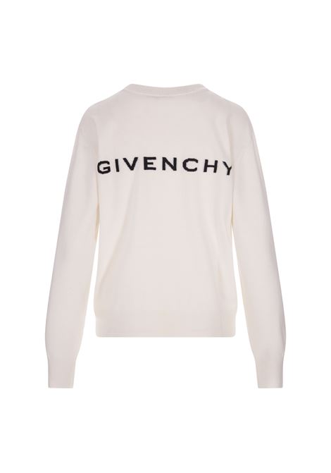 White GIVENCHY Pullover in Wool and Cashmere GIVENCHY | BW90KL4ZFZ116