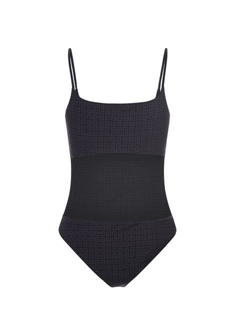 Black One Piece Swimsuit In 4G Recycled Nylon GIVENCHY | BWA01A310C002