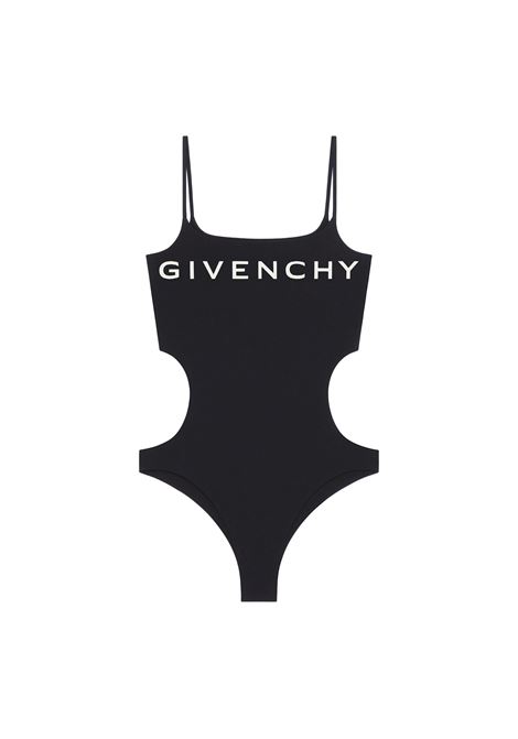 GIVENCHY Archetype One-Piece Swimsuit In Black Recycled Nylon GIVENCHY | BWA01A3YFL004