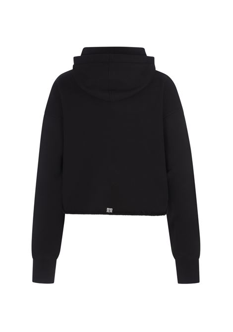 GIVENCHY Archetype Hoodie in Black Gauzed Fabric GIVENCHY | BWJ03M3YAC001