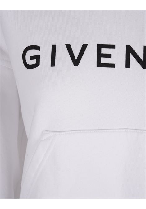 GIVENCHY Archetype Hoodie in White Gauzed Fabric GIVENCHY | BWJ03M3YAC116