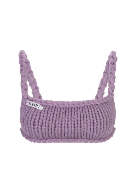 Block Colossal Knit Bralette In Lilac HOPE MACAULAY | LILAC KNITUNICA