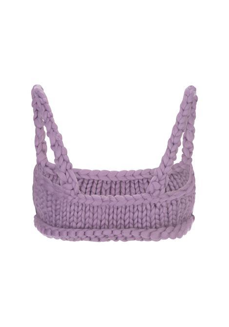 Block Colossal Knit Bralette In Lilac HOPE MACAULAY | LILAC KNITUNICA