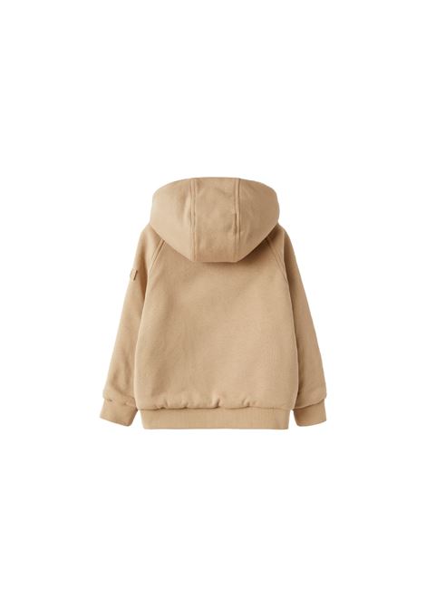 Wood Colour Reversible Sweatshirt With Eco Fur IL GUFO | A23GA425M0107138