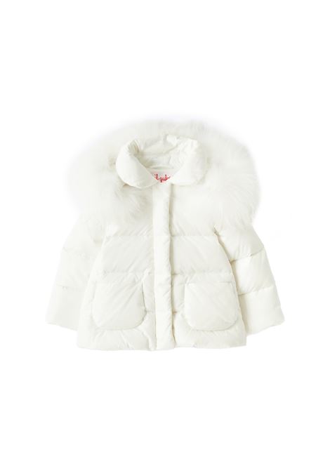 White Flared Down Jacket With Hood IL GUFO | A23GM402N0031010