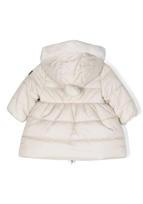 Ivory Long Down Jacket With Faux Fur Inserts IL GUFO | A23GP324N0068304