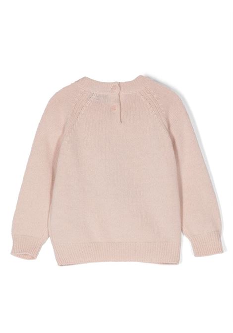 Pink Wool Sweater With Teddy Bear IL GUFO | A23MA334EM2203007